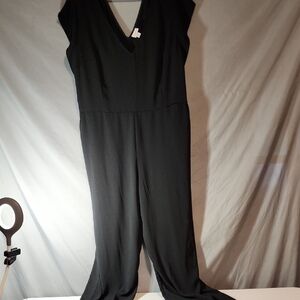 A New Day Black Sleeveless Jumpsuit with V-Neckline